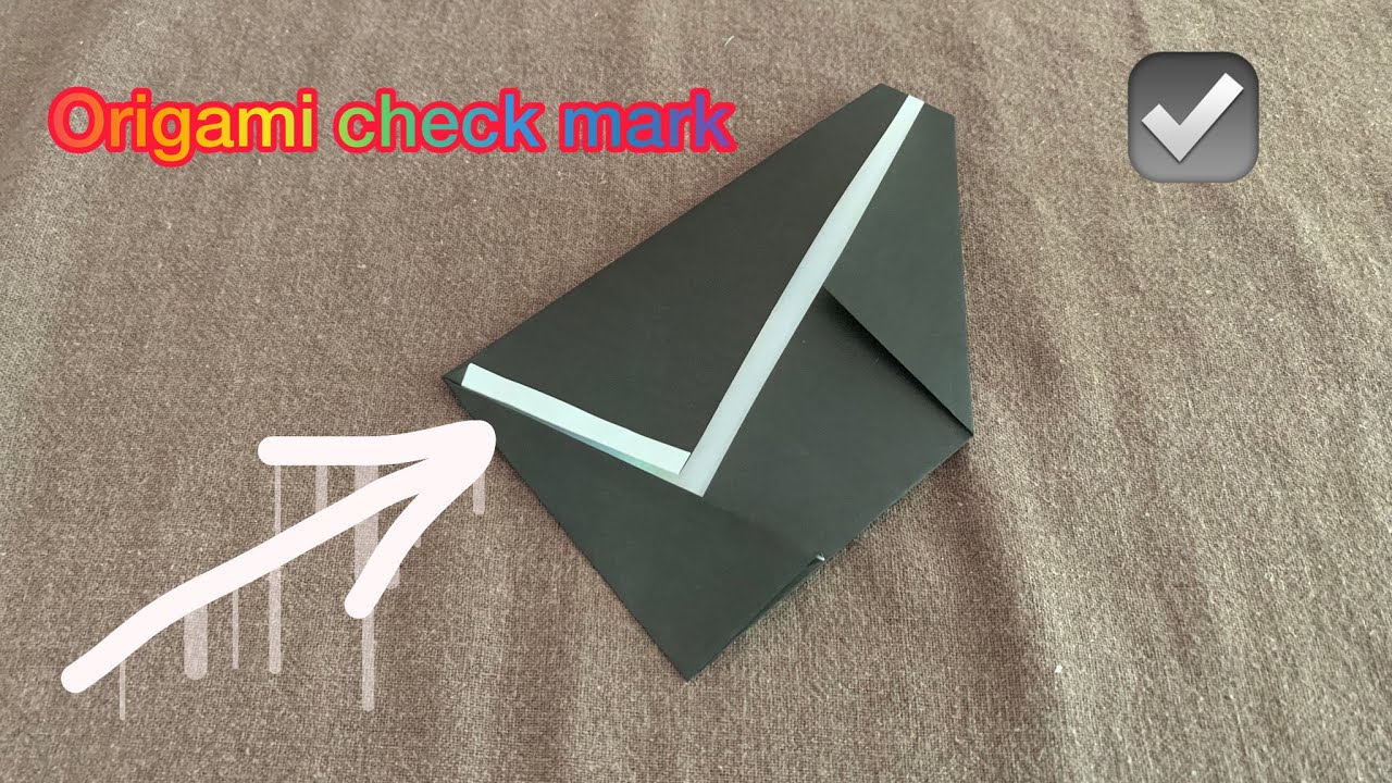 Origami Check Mark - YouTube