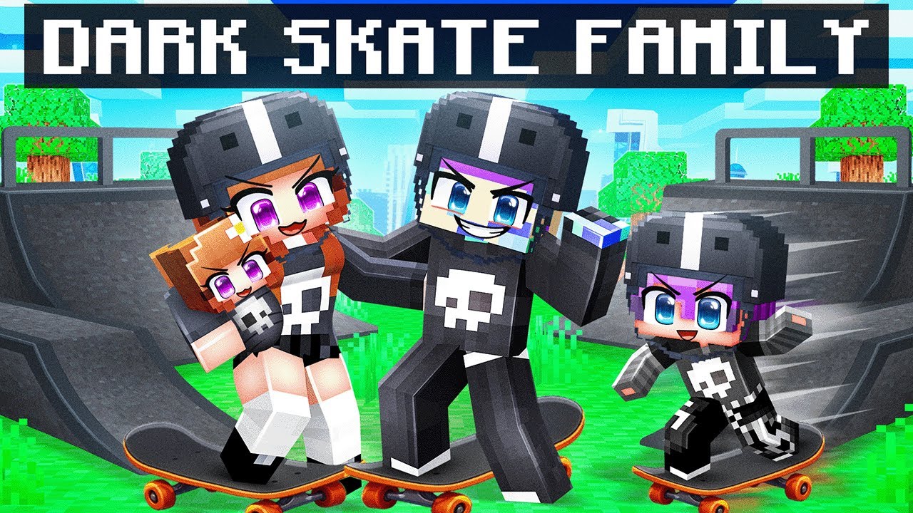 Having A DARK SKATER Family in Minecraft!