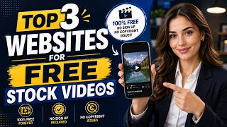 Top 3 Websites for FREE Stock Videos 🎥 | No Copyright & HD/4K Footage