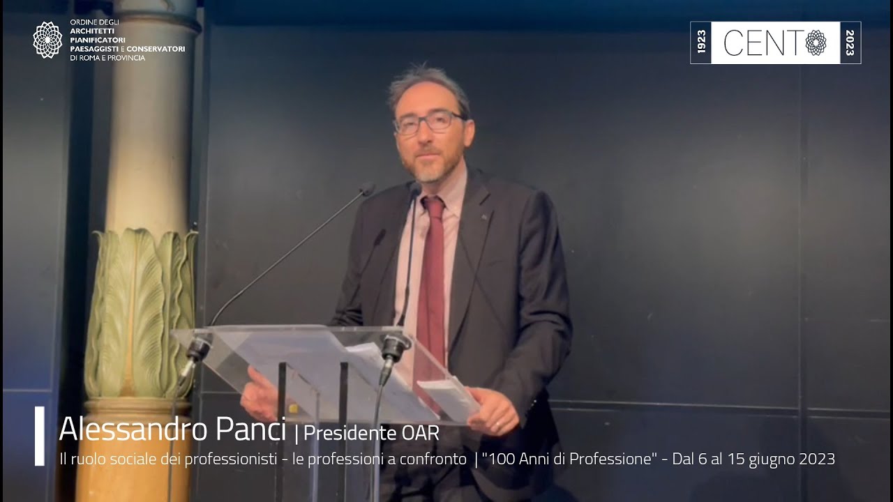 Alessandro Panci | Il ruolo sociale dei professionisti - Le professioni a confronto