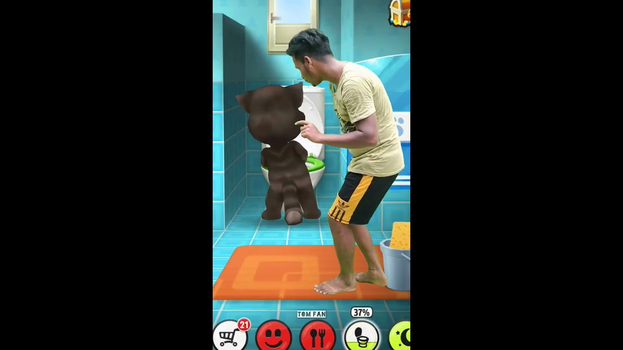 Talking Tom Toilet Funny Real Life Video Shorts