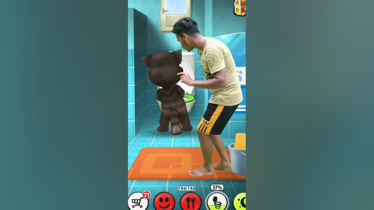 Talking Tom toilet Funny Real life Video 😂🎃🙈 #shorts