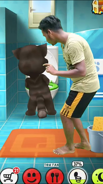 Talking Tom toilet Funny Real life Video 😂🎃🙈 #shorts