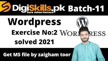 Digiskills: Wordpress exercise No:2 batch-11 2021 || Hands-on exercise solution