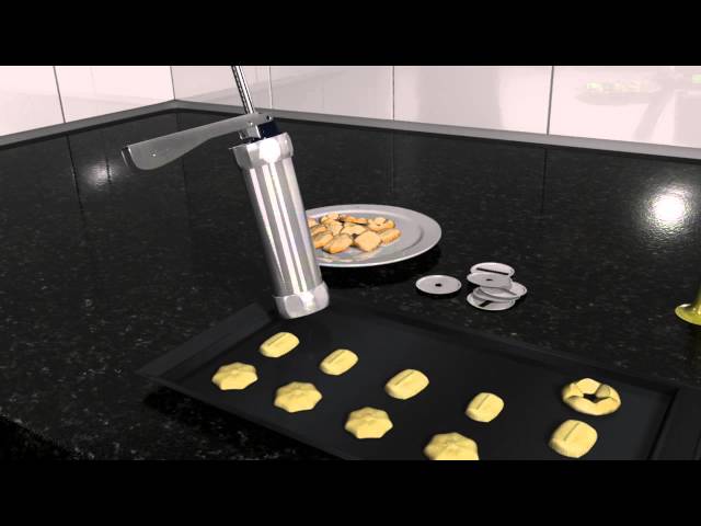 Cool Cook Cookie Press Machine Stainless Steel Biscuit Extruder