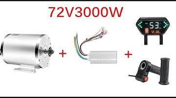 Kunray Motor 72V 3KW No-load speed display Testing With 3speed & Reverse Throttle Motor Kits
