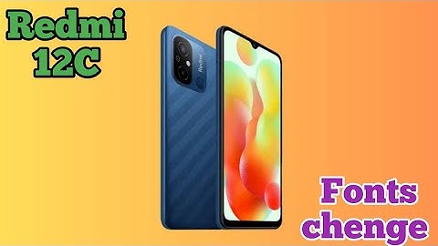 Font Setting In REDMI 12C, Font Size Change In REDMI 12C, How To Change Font Style In REDMI 12C