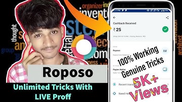 Roposo One Device Unlimited Tricks 100% Working Live Proff || ₹25 Paytm Cash Unlimited Times ||
