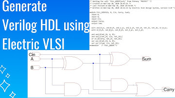 Verilog HDL Generation Using Electric EDA Tool.