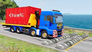 Trucks vs Speed Bumps - BeamNG.Drive