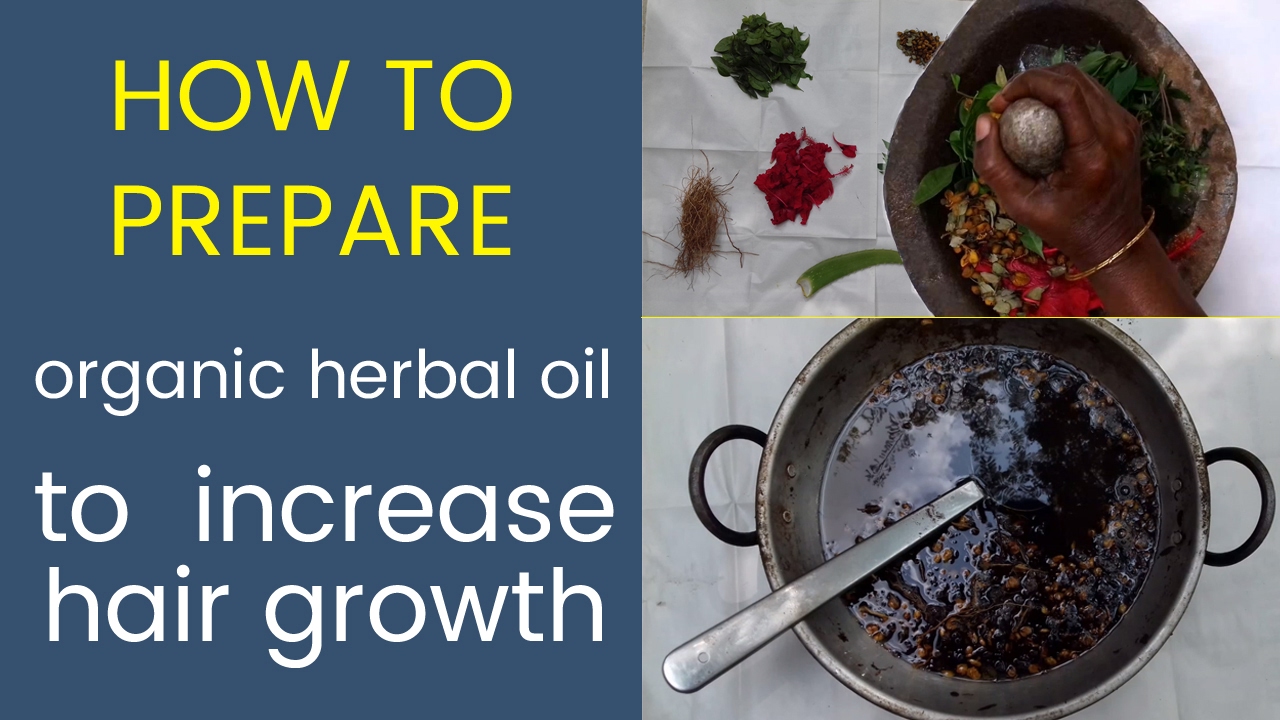 How to prepare organic herbal oil to stop hair fall naturally and