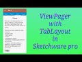 ViewPager with TabLayout in Sketchware pro