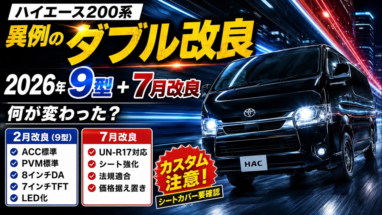 Revised] Unusual Double Update for the Toyota HiAce 200 Series