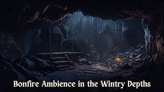 FORGOTTEN SHRINE | Bonfire Ambience in the Wintry Depths | ASMR