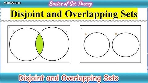 What are Disjoint and Overlapping Sets | Types of Sets | MathOGuide