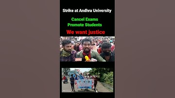 Students(& unions) protest at Andhra University to Cancel degree UG Exams #short_videos