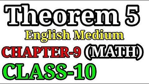 Theorem 5 chapter 9 | theorem 5 chapter 9 class 10 | circle theorems chapter 9 | theorem 5 |theorems
