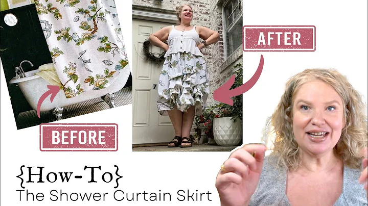 From Shower Curtain to Skirt! // Cottage-core Lage...