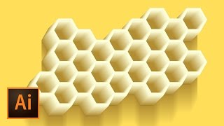 Honeycomb Vector Illustration - Illustrator Tutorial | Education