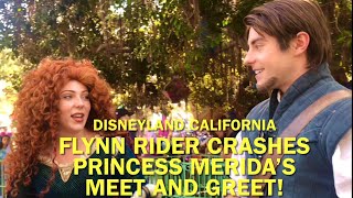 Flynn Rider CRASHES Princess Merida’s Meet and Greet! Tangled Brave Disneyland 2023 #disney