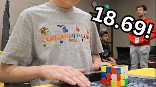 18.69 Official One-Handed Average (0.01 Off OVERALL PB)