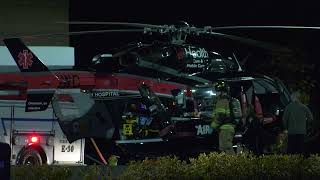 University Hospital Air Care transporting a patient from a machinery entrapment in Green Twp. Ohio