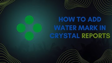 How To Add Water Mark In Crystal Report For Beginners And All Students  || N/Y Technical Tutorial