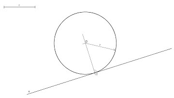 How to Draw the Tangent Circle to a given Line with a Given Radius and Tangent Point