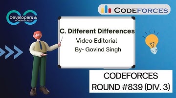C. Different Differences | Codeforces Round #839 (Div. 3) | Codeforces | DCC NIT-A
