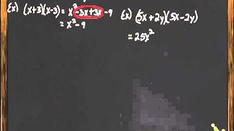 Difference of Squares Intro