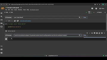 Using Gemini to generate Python codes in Google Colab