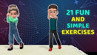 Download lagu 21 FUN AND SIMPLE EXERCISES FOR KIDS - AT-HOME WORKOUT