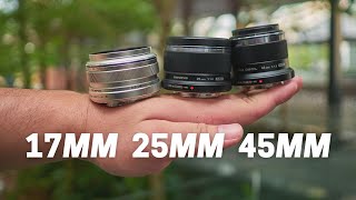 Olympus 17mm vs 25mm vs 45mm - Which Prime Lens For You?