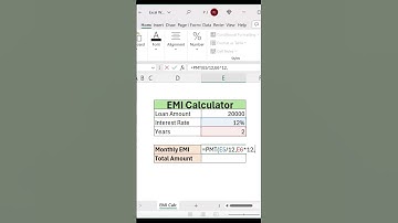 excel me emi calculate #shortsfeed #msoffice #exceltips #microsoftoffice #exceltricks #msofficeexcel