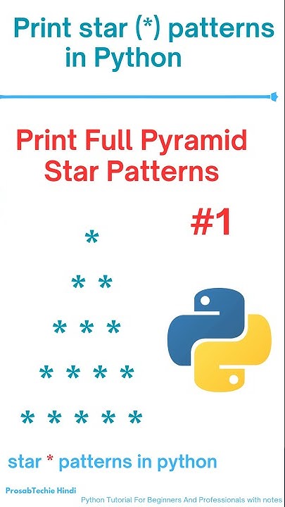 print full pyramid star pattern program in python - 01 # ...