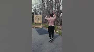 Axe Throwing challenge #throwingaxe #watl #throwingaxes #axethrowing #trickshots