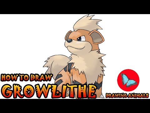 How To Draw Growlithe From Pokemon | Drawing Animals