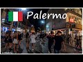 🇮🇹 Palermo Very Crowded 🌃 😱 4K Night Walk 🌕 Italy Sicily 🇮🇹