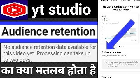 no audience retention data available for this video yet processing can take up to two days