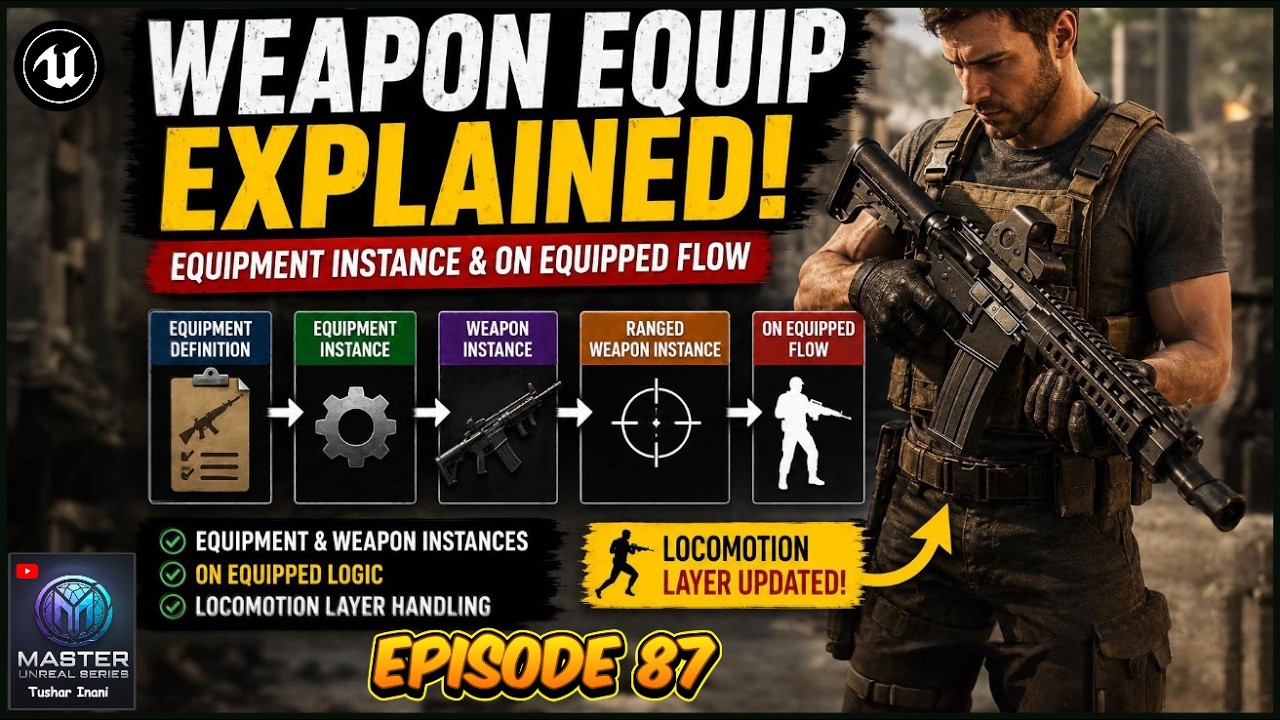 Unreal Engine 5 Weapon Equip Flow | Locomotion Layer Setup in Unreal ...