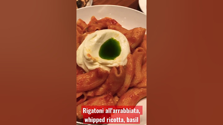Rigatoni all'arrabbiata, whipped ricotta, basil #youtubeshorts #yumminess #pasta #rigatoni