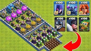 Who Can Survive This Difficult Trap on COC? Trap VS Troops #30
