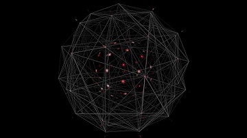 4K UHD Free Video Background - VJ Sphere Particles Connection