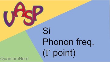 vasp tutorial: 10. Si crystal phonon frequency at Gamma point