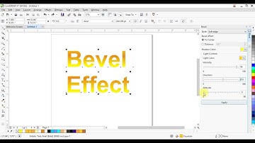 How to use bevel effect on text in Coreldraw x7 || bevel effect in corel draw