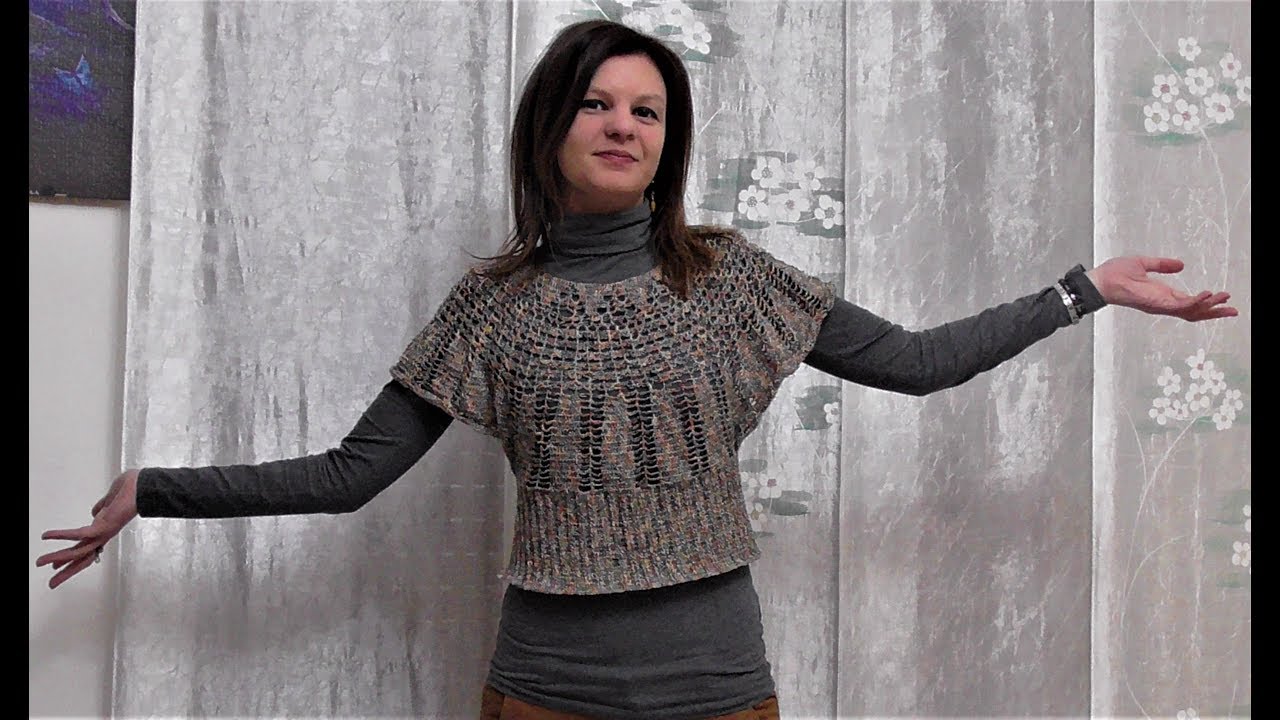 Maglia corta / Poncho / Scaldacuore all'uncinetto