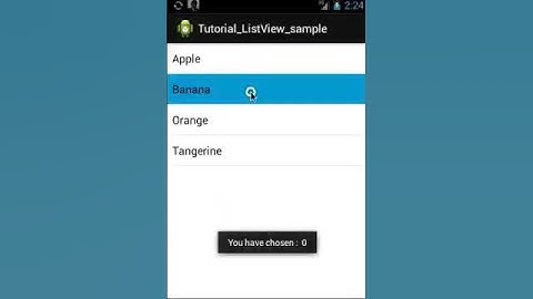Android 課程 柯博文老師 範例 9-1 執行結果 ListSample 列表