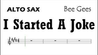 I Started A Joke Alto Sax Sheet Music Backing Track Play Along Partitura