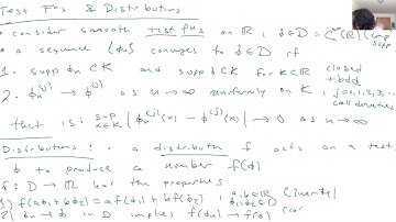 Oct 30 (Pt3): Test Functions and Distributions
