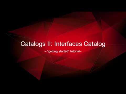 Catalogs II: Interfaces Catalog